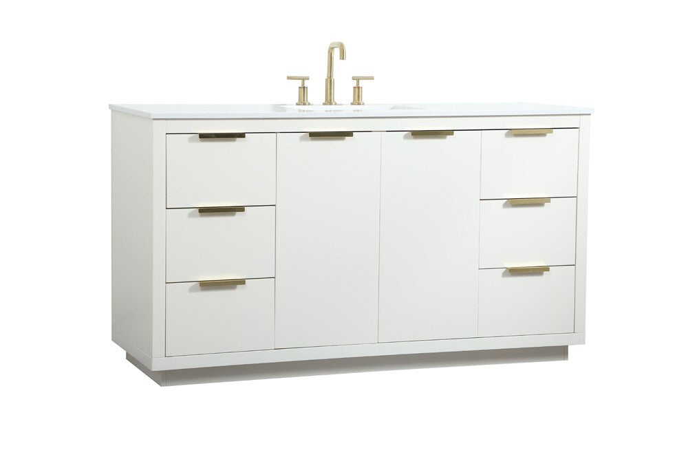 Elegant Furniture & Lighting - Blake 60 inch Single bathroom vanity in white - VF19460WH veiw 14