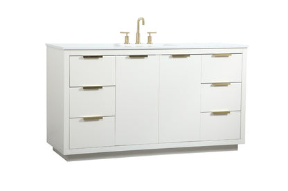 Elegant Furniture & Lighting - Blake 60 inch Single bathroom vanity in white - VF19460WH veiw 14