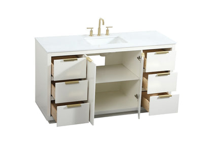 Elegant Furniture & Lighting - Blake 60 inch Single bathroom vanity in white - VF19460WH veiw 16
