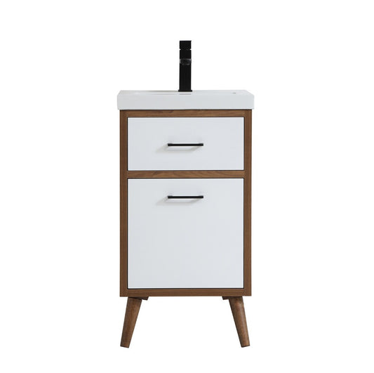 Elegant Furniture & Lighting - Boise 18 inch bathroom vanity in matte white - VF41018WH veiw 1