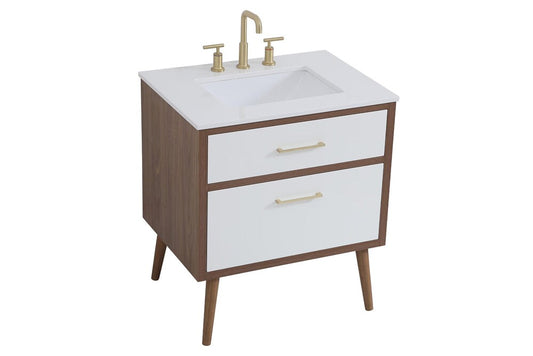 Elegant Furniture & Lighting - Boise 30 inch bathroom vanity in White - VF41030WH veiw 1