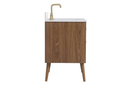 Elegant Furniture & Lighting - Boise 30 inch bathroom Vanity in Walnut Brown with Backsplash - VF41030WB-BS veiw 7