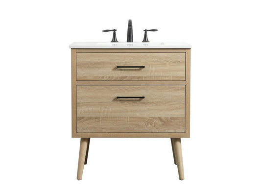 Elegant Furniture & Lighting - Boise 30 inch Single bathroom vanity in mango wood - VF41030MW veiw 1
