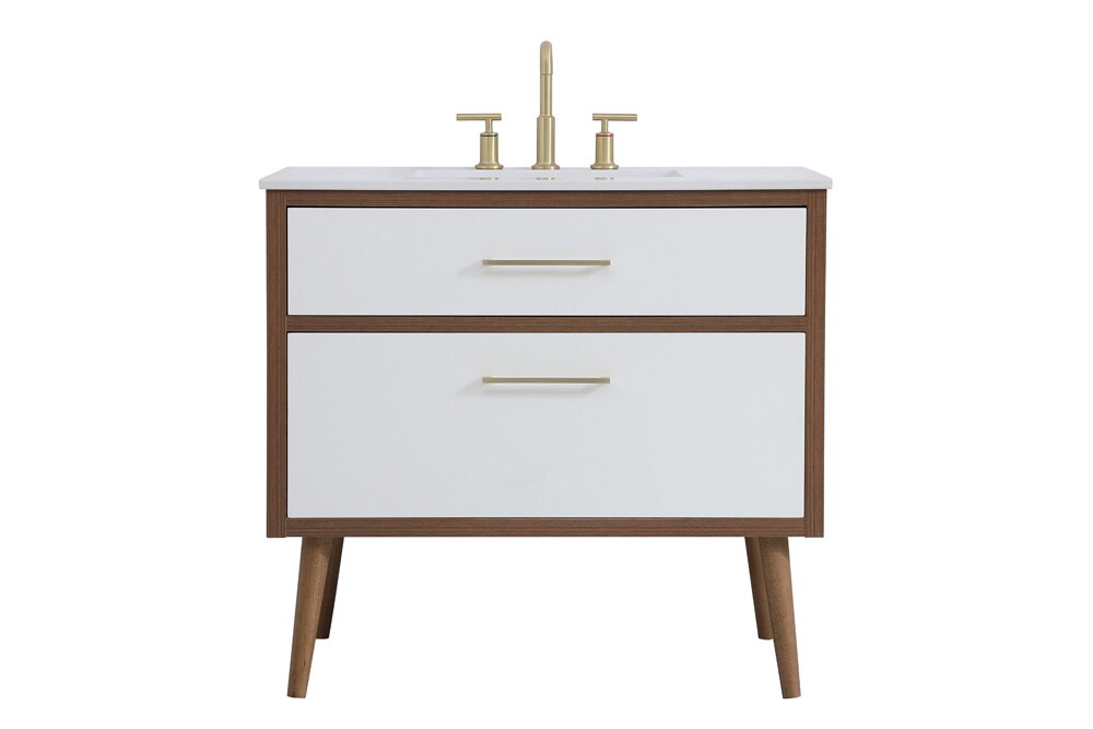 Elegant Furniture & Lighting - Boise 36 inch bathroom vanity in White - VF41036WH veiw 1