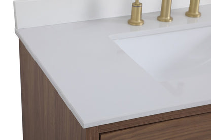 Elegant Furniture & Lighting - Boise 36 inch bathroom Vanity in Walnut Brown with Backsplash - VF41036WB-BS veiw 4