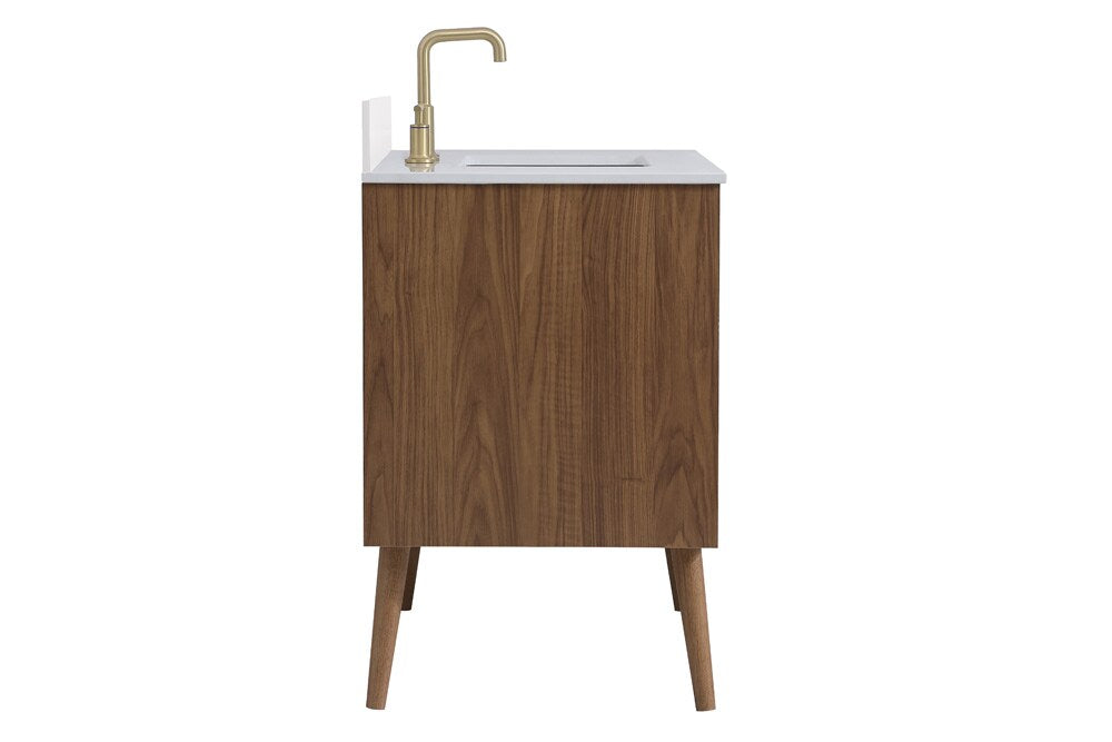 Elegant Furniture & Lighting - Boise 36 inch bathroom Vanity in Walnut Brown with Backsplash - VF41036WB-BS veiw 7