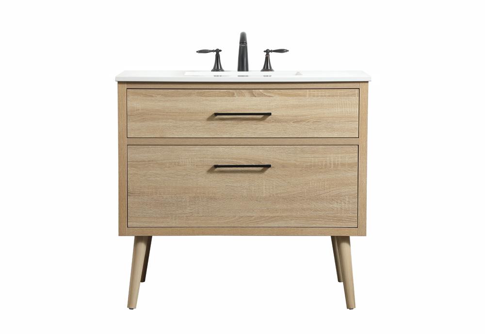 Elegant Furniture & Lighting - Boise 36 inch Single bathroom vanity in mango wood - VF41036MW veiw 1