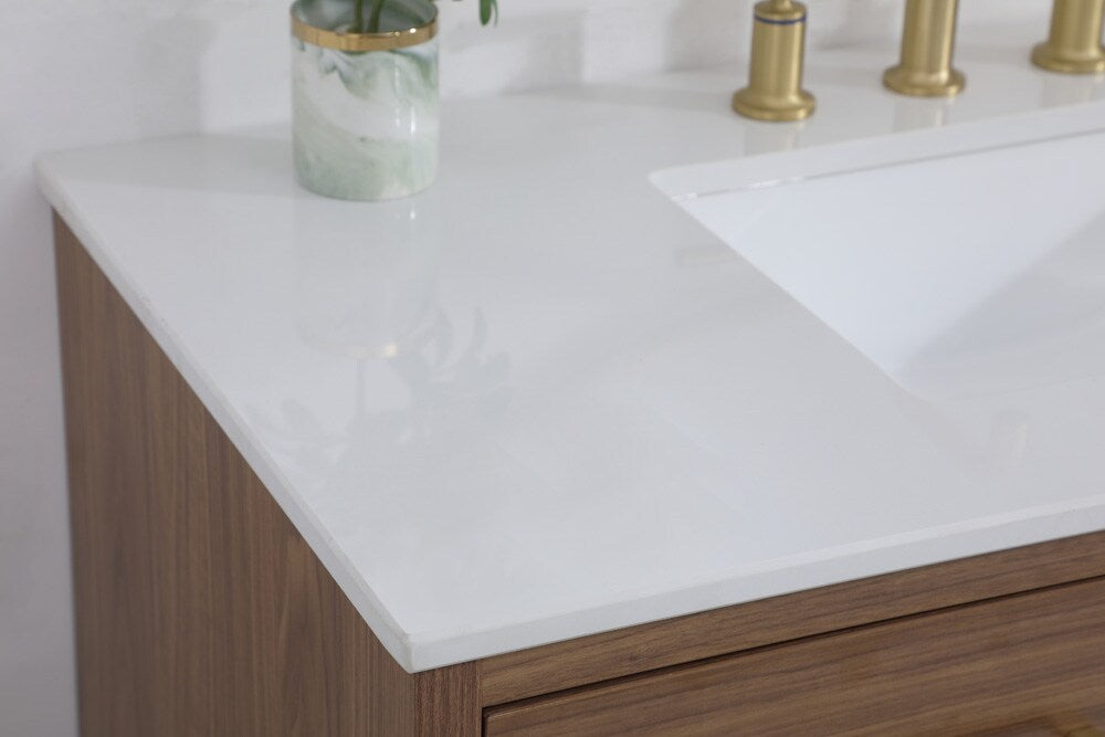 Elegant Furniture & Lighting - Boise 42 inch bathroom vanity in Walnut Brown - VF41042WB veiw 7