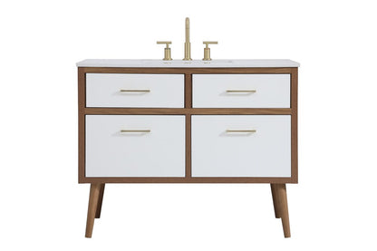 Elegant Furniture & Lighting - Boise 42 inch bathroom vanity in White - VF41042WH veiw 1