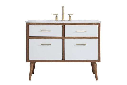 Elegant Furniture & Lighting - Boise 42 inch bathroom vanity in White - VF41042WH veiw 1