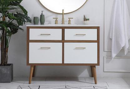 Elegant Furniture & Lighting - Boise 42 inch bathroom vanity in White - VF41042WH veiw 2