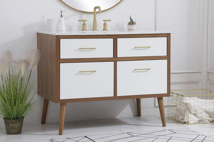 Elegant Furniture & Lighting - Boise 42 inch bathroom vanity in White - VF41042WH veiw 3