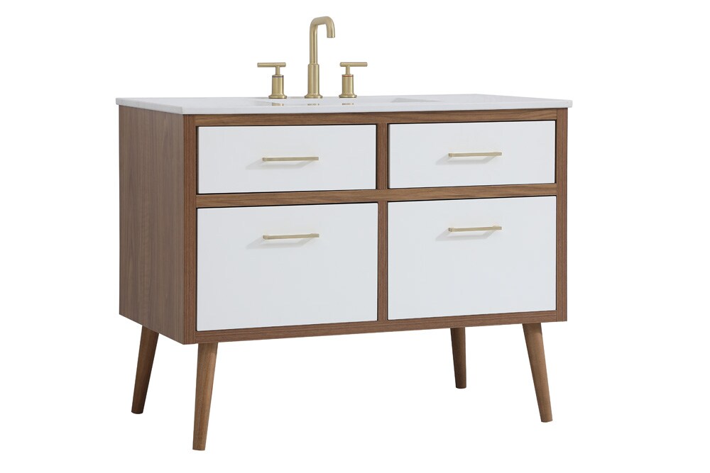 Elegant Furniture & Lighting - Boise 42 inch bathroom vanity in White - VF41042WH veiw 8