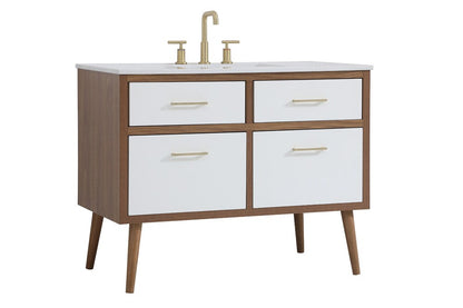 Elegant Furniture & Lighting - Boise 42 inch bathroom vanity in White - VF41042WH veiw 8
