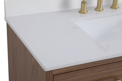 Elegant Furniture & Lighting - Boise 42 inch bathroom Vanity in Walnut Brown with Backsplash - VF41042WB-BS veiw 4