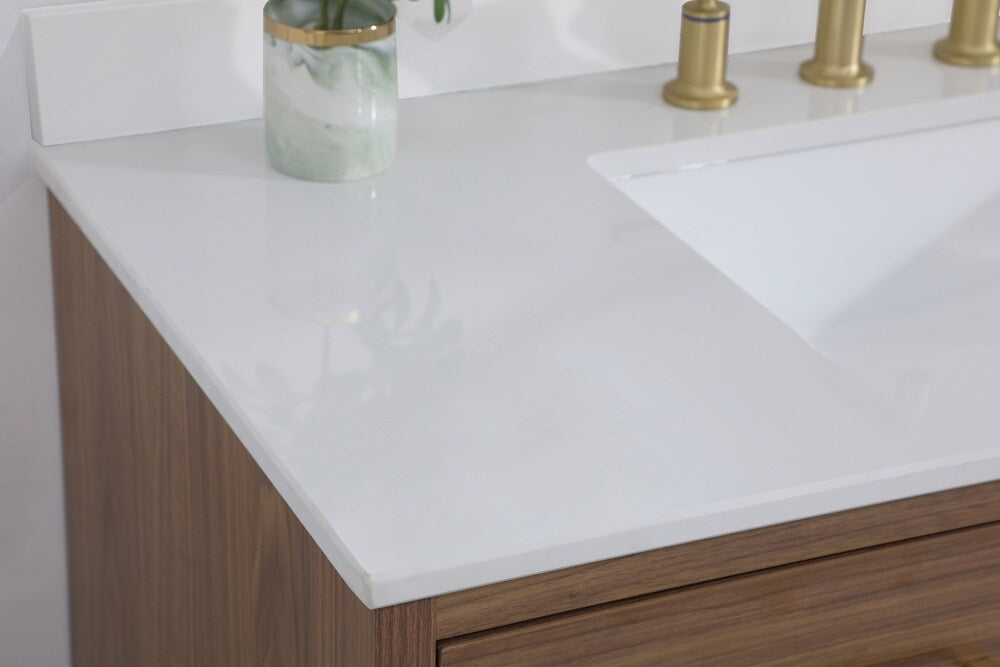 Elegant Furniture & Lighting - Boise 42 inch bathroom Vanity in Walnut Brown with Backsplash - VF41042WB-BS veiw 12