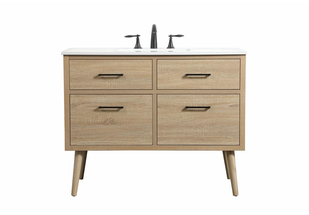 Elegant Furniture & Lighting - Boise 42 inch Single bathroom vanity in mango wood - VF41042MW veiw 1