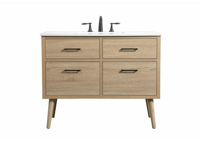 Elegant Furniture & Lighting - Boise 42 inch Single bathroom vanity in mango wood - VF41042MW veiw 1