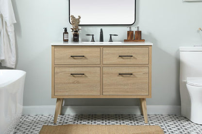 Elegant Furniture & Lighting - Boise 42 inch Single bathroom vanity in mango wood - VF41042MW veiw 2