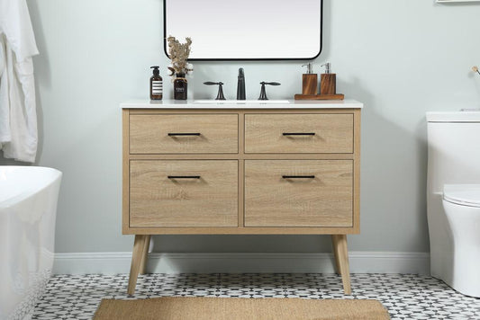 Elegant Furniture & Lighting - Boise 42 inch Single bathroom vanity in mango wood - VF41042MW veiw 2