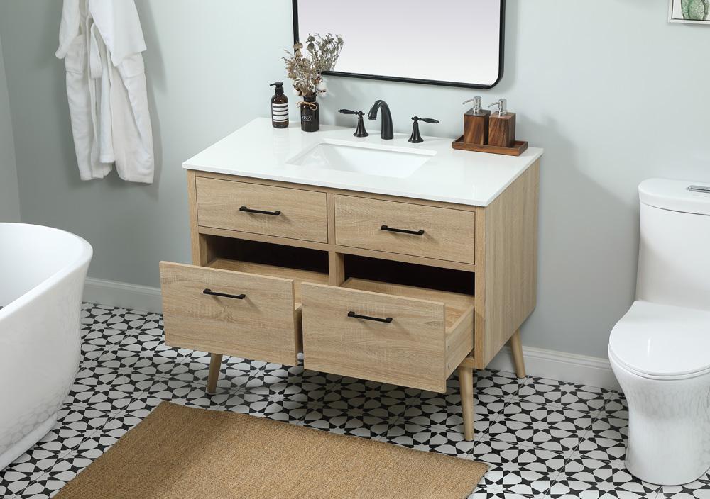Elegant Furniture & Lighting - Boise 42 inch Single bathroom vanity in mango wood - VF41042MW veiw 4