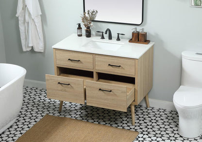 Elegant Furniture & Lighting - Boise 42 inch Single bathroom vanity in mango wood - VF41042MW veiw 4