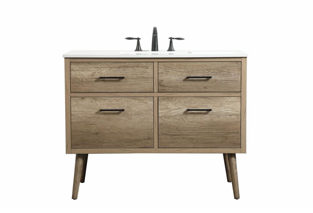 Elegant Furniture & Lighting - Boise 42 inch Single bathroom vanity in natural oak - VF41042NT veiw 1