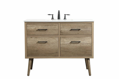 Elegant Furniture & Lighting - Boise 42 inch Single bathroom vanity in natural oak - VF41042NT veiw 1