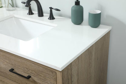 Elegant Furniture & Lighting - Boise 42 inch Single bathroom vanity in natural oak - VF41042NT veiw 6