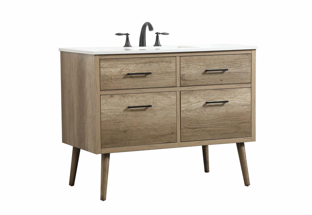 Elegant Furniture & Lighting - Boise 42 inch Single bathroom vanity in natural oak - VF41042NT veiw 8