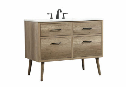 Elegant Furniture & Lighting - Boise 42 inch Single bathroom vanity in natural oak - VF41042NT veiw 8