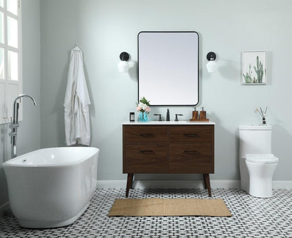Elegant Furniture & Lighting - Boise 42 inch Single bathroom vanity in walnut - VF41042MWT veiw 5