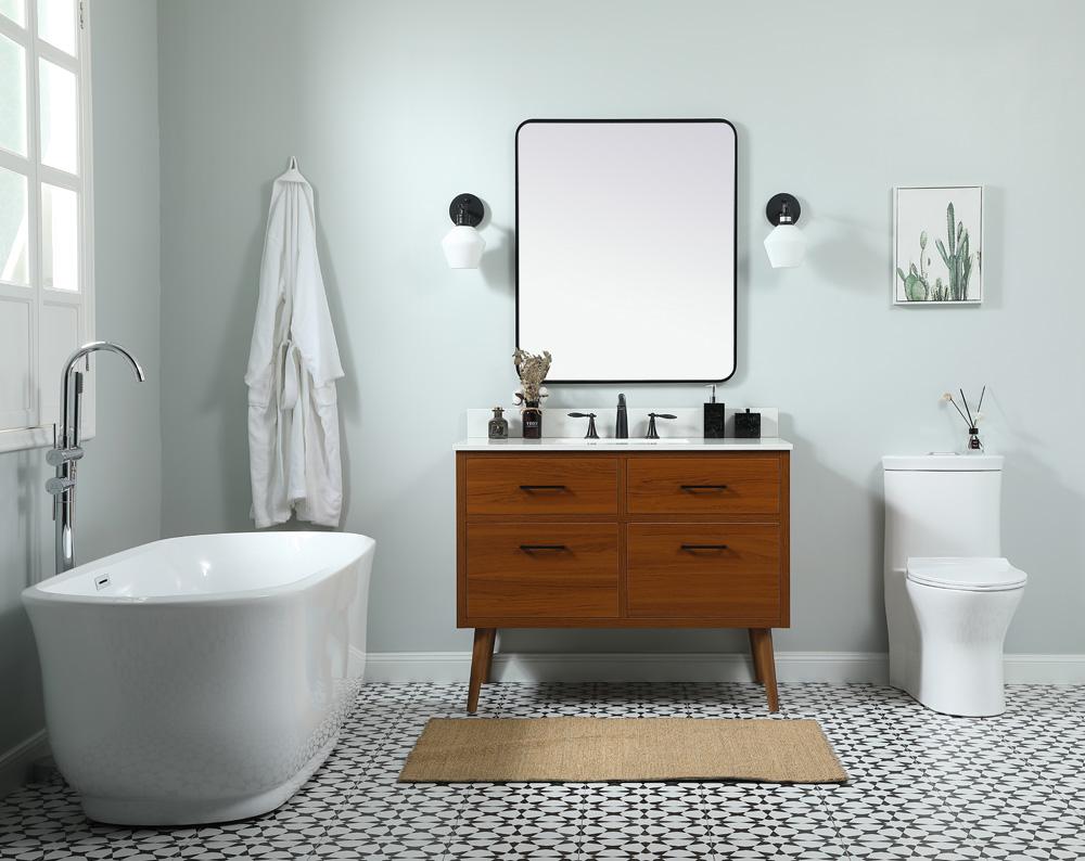 Elegant Furniture & Lighting - Boise 42 inch Single bathroom vanity in teak with backsplash - VF41042MTK-BS veiw 5