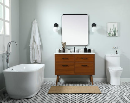 Elegant Furniture & Lighting - Boise 42 inch Single bathroom vanity in teak with backsplash - VF41042MTK-BS veiw 5