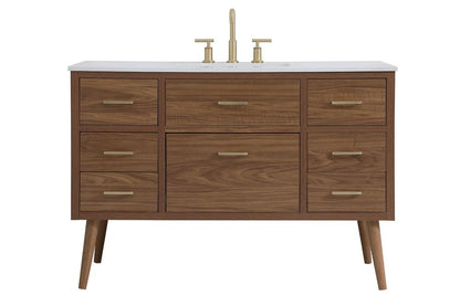Elegant Furniture & Lighting - Boise 48 inch bathroom vanity in Walnut Brown - VF41048WB veiw 1
