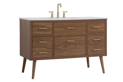Elegant Furniture & Lighting - Boise 48 inch bathroom vanity in Walnut Brown - VF41048WB veiw 8