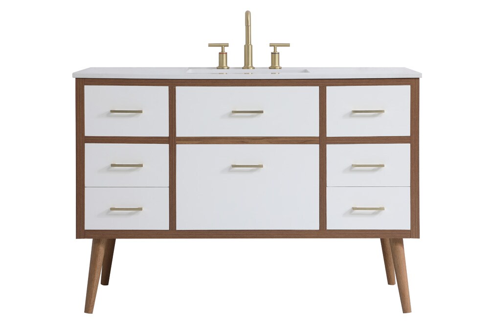Elegant Furniture & Lighting - Boise 48 inch bathroom vanity in White - VF41048WH veiw 1