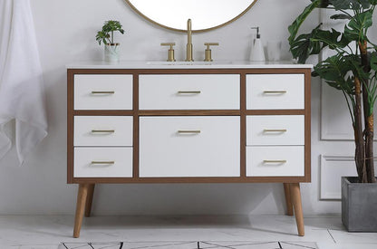 Elegant Furniture & Lighting - Boise 48 inch bathroom vanity in White - VF41048WH veiw 2