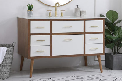 Elegant Furniture & Lighting - Boise 48 inch bathroom vanity in White - VF41048WH veiw 3