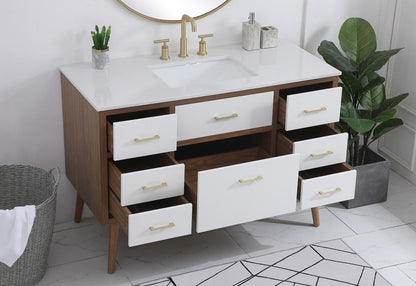 Elegant Furniture & Lighting - Boise 48 inch bathroom vanity in White - VF41048WH veiw 4