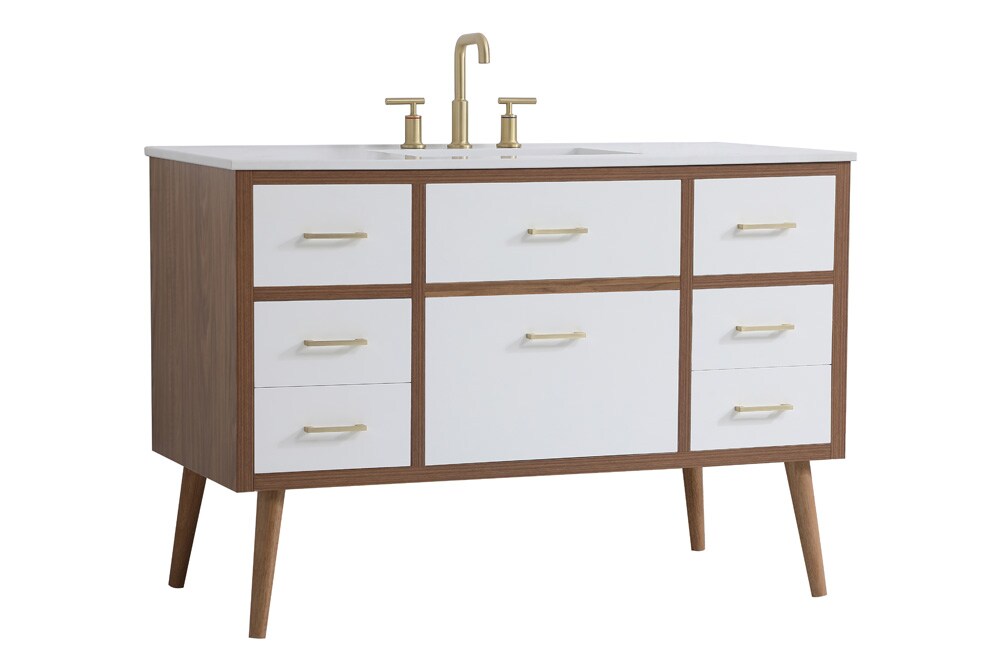 Elegant Furniture & Lighting - Boise 48 inch bathroom vanity in White - VF41048WH veiw 8