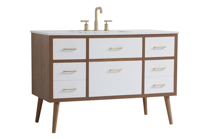 Elegant Furniture & Lighting - Boise 48 inch bathroom vanity in White - VF41048WH veiw 8