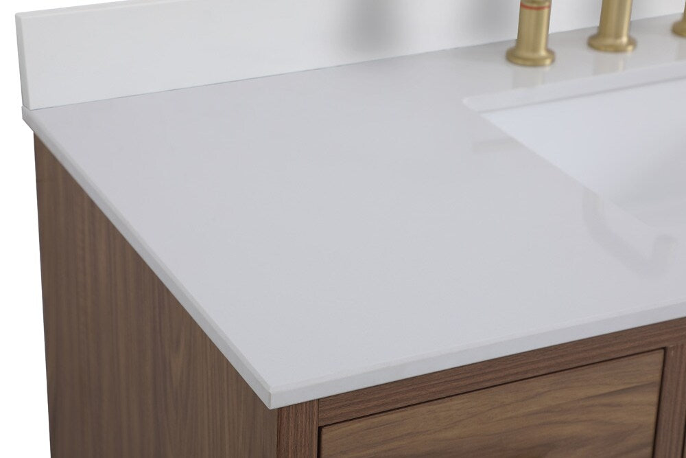 Elegant Furniture & Lighting - Boise 48 inch bathroom Vanity in Walnut Brown with Backsplash - VF41048WB-BS veiw 4
