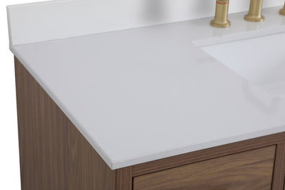 Elegant Furniture & Lighting - Boise 48 inch bathroom Vanity in Walnut Brown with Backsplash - VF41048WB-BS veiw 4