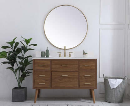 Elegant Furniture & Lighting - Boise 48 inch bathroom Vanity in Walnut Brown with Backsplash - VF41048WB-BS veiw 10