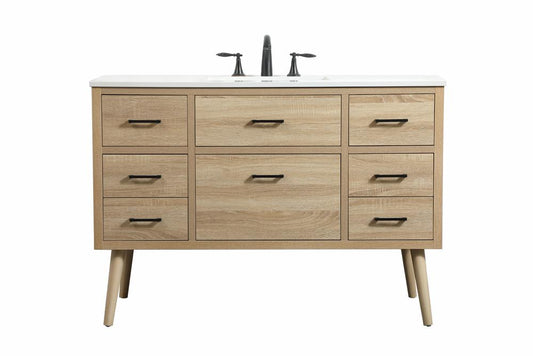 Elegant Furniture & Lighting - Boise 48 inch Single bathroom vanity in mango wood - VF41048MW veiw 1