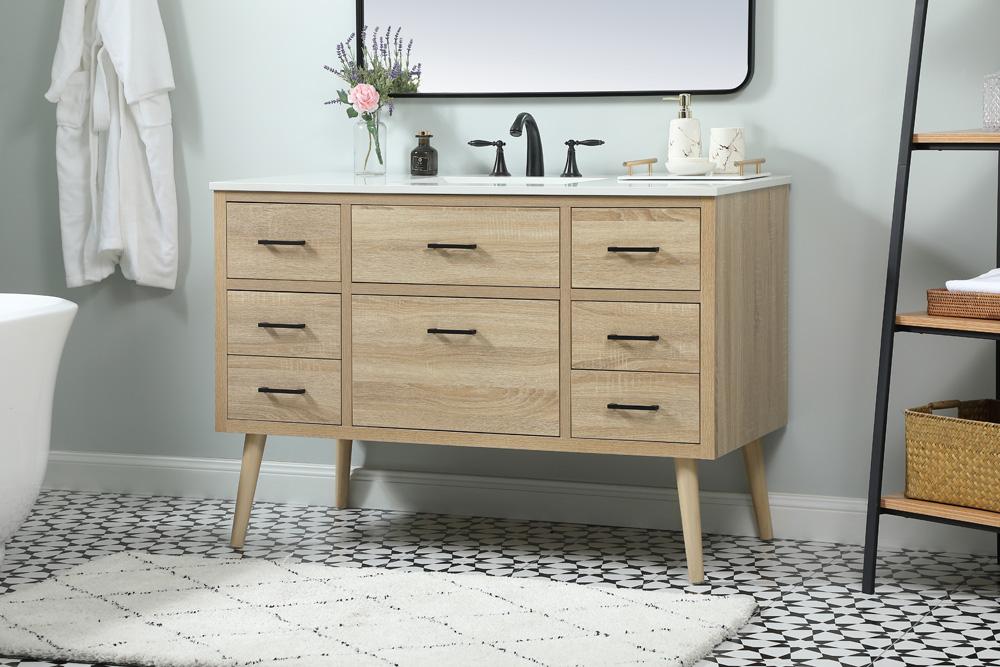 Elegant Furniture & Lighting - Boise 48 inch Single bathroom vanity in mango wood - VF41048MW veiw 3