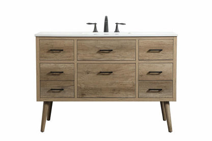 Elegant Furniture & Lighting - Boise 48 inch Single bathroom vanity in natural oak - VF41048NT veiw 1