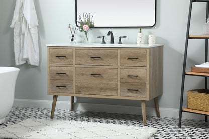 Elegant Furniture & Lighting - Boise 48 inch Single bathroom vanity in natural oak - VF41048NT veiw 4