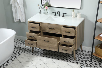 Elegant Furniture & Lighting - Boise 48 inch Single bathroom vanity in natural oak - VF41048NT veiw 5